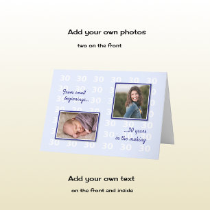 30th your photos and text card
