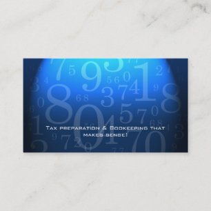311 Accounting - Bookkeeping Business Card Blue