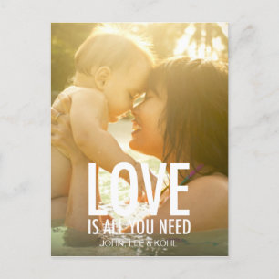 311 Add Your Photo Love is all You Need White Postcard