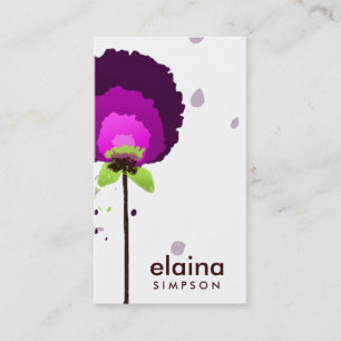 311-ALLURING PURPLE ALLIUM WHITE BUSINESS CARD