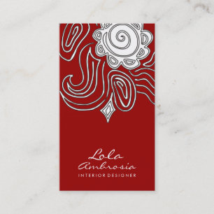 311-Ambrosia Swirl Rouge Business Card