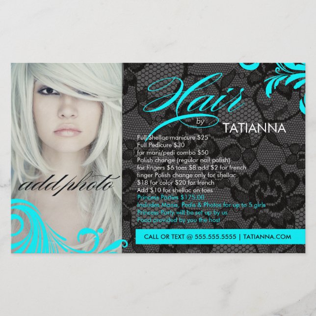 311 Aqua and Lace Hair By Flyer (Front)