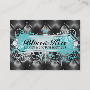 311 Aqua Bliss Black Tuft Metallic Business Card