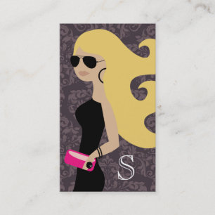 311 Aviator Fashionista Blonde Fuller Damask Business Card