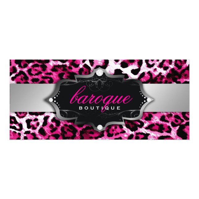311 Baroque Boutique | Hot Pink Leopard Rack Card (Front)
