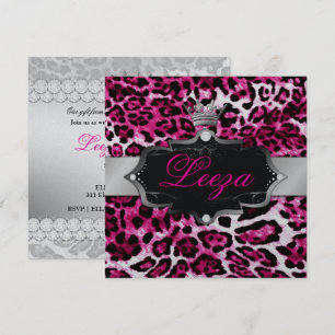 311-Baroque Princess Leopard Metallic Invitation