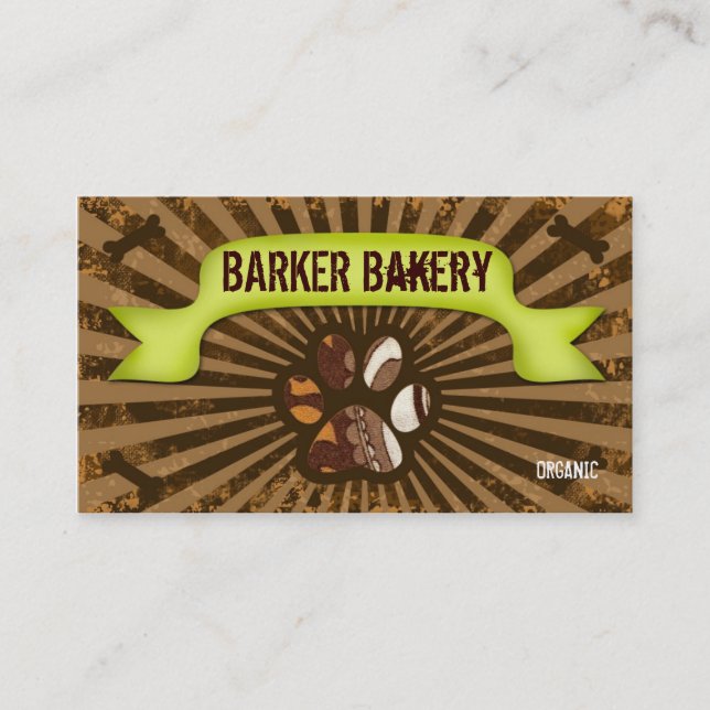 311-BIG BARK BUSINESS CARD GREEN (Front)