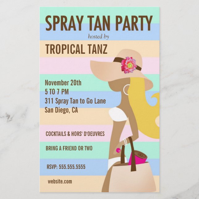 311 Bikini Girl Spray Tan Party Flyer (Front)
