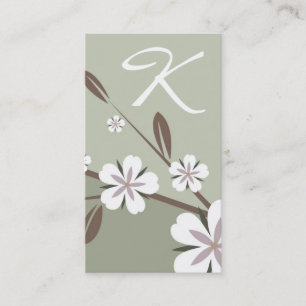 311-Blossom Beauty   Subtle Green Business Card