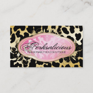 311 Bodacious Boutique Golden Leopard Spots Business Card