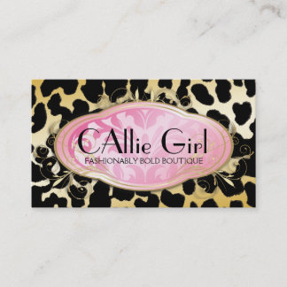 311 Bodacious Boutique Parisian Golden Leopard Business Card