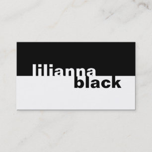 311-Boldly Simplistic Black Business Card