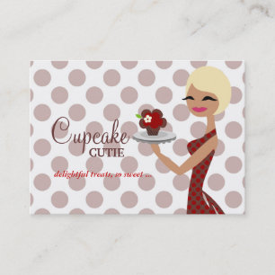 311 Candie Cupcake Blonde Bob Red Business Card
