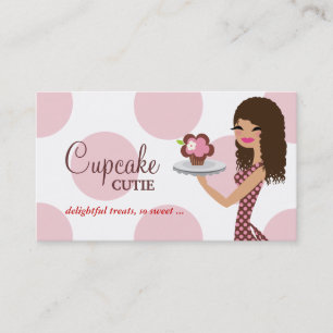 311 Candie Cupcake Cutie Pink Curly Hair Business Card