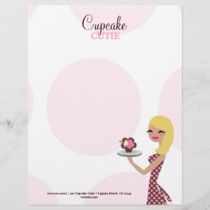 311-Candie the Cupcake Cutie   Blonde Customized Letterhead