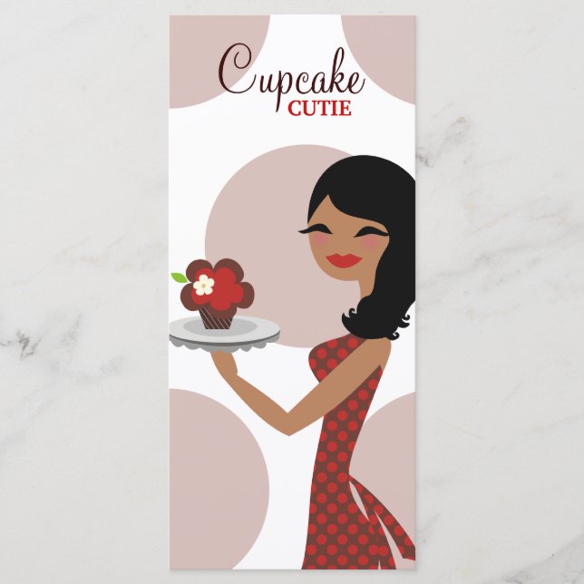 311 Candie the Cupcake Cutie Ethnic Red Brown Menu (Front)