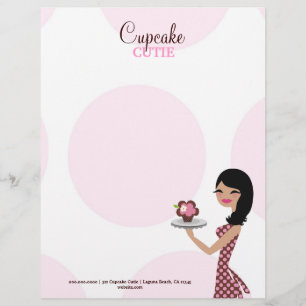 311 Candie the Cupcake Cutie Wavy Black/Brunette Customized Letterhead