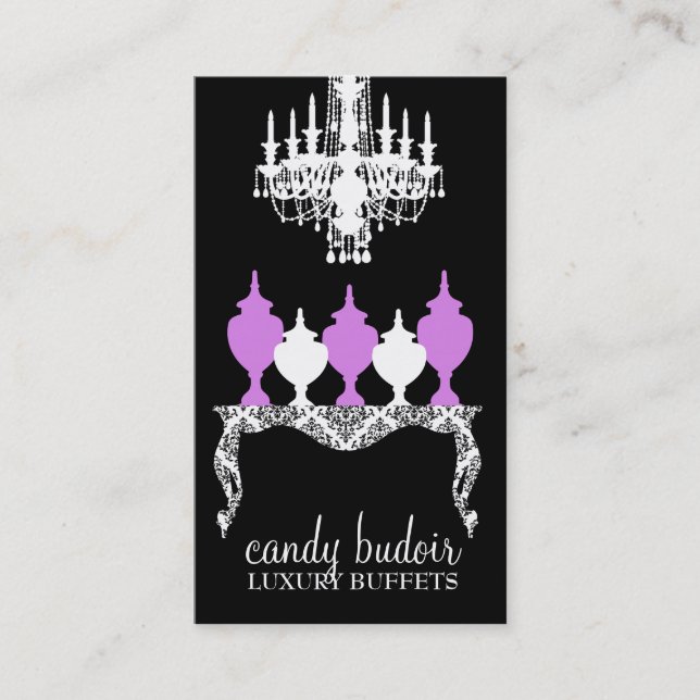 311 Candy Budoir Purple Rococo Business Card (Front)