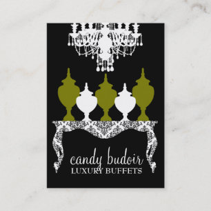 311 Candy Budoir Rococo Olive Green Business Card