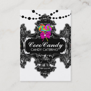 311 Candy Wonderland Black White Media Icons Business Card