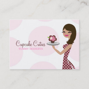 311 Carlie the Cupcake Cutie Brunette BusinessCard Business Card