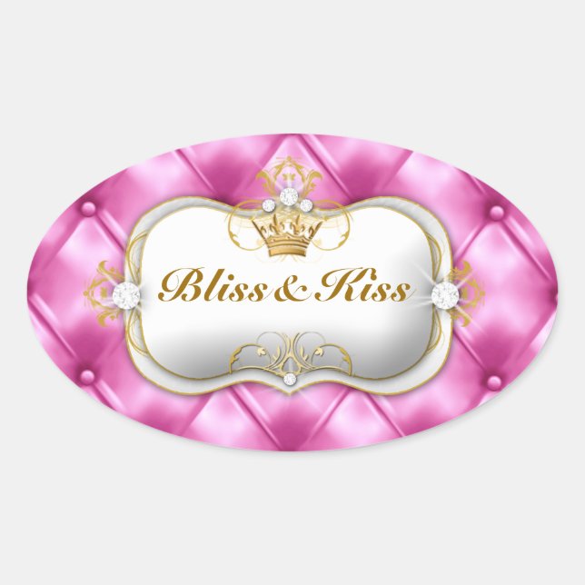 311 Ciao Bella Bliss Pink Tuft Oval Sticker (Front)