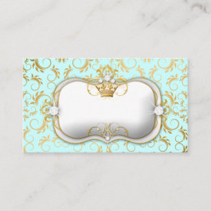 311 Ciao Bella Golden Divine Blue Place Setting Card
