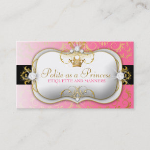 311-Ciao Bella Golden Divine Pink Business Card