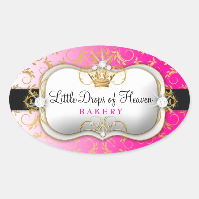 311 Ciao Bella Golden Divine Pink Oval Sticker (Front)