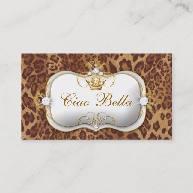 311 Ciao Bella Leopard Business Card (Front)