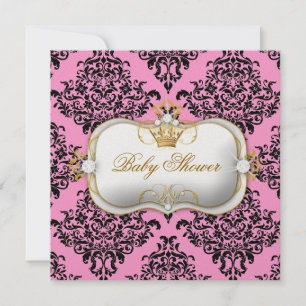 311 Ciao Bella & Lovey Dovey Damask Pink Ice Invitation