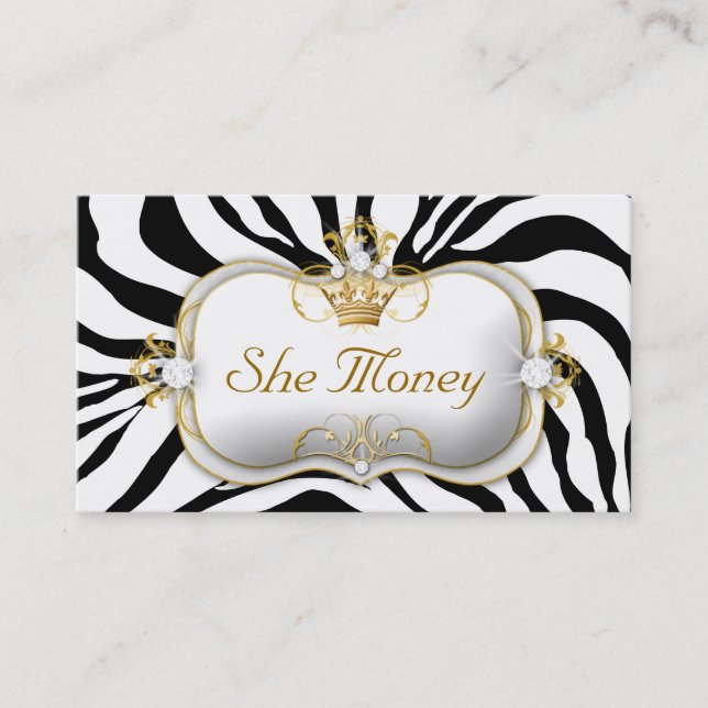 311 Ciao Bella Zebra Business Card (Front)
