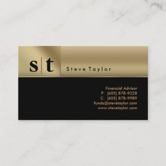 311 Classy Professional Black & Gold Business Card