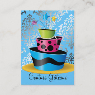 311 Couture Gâteaux Multi Blue Premium Pearl Paper Business Card