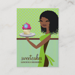 311 Cupcake Cutie Blue Green Business Card