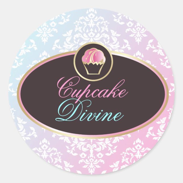 311 Cupcake Divine Dreamy Damask Sticker (Front)