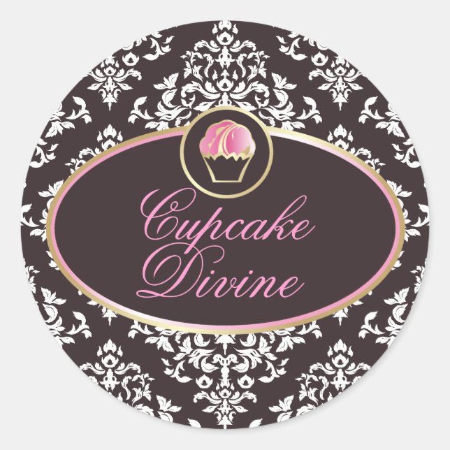311 Cupcake Divine Solid Damask Sticker (Front)