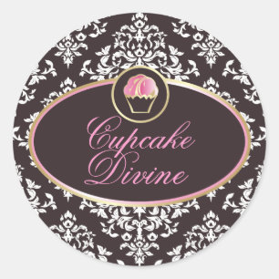 311 Cupcake Divine Solid Damask Sticker