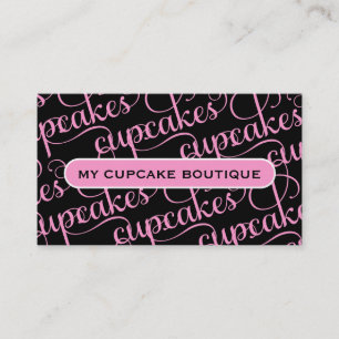 311 Cupcakes Black Business Card