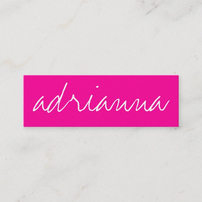 311 Custom Name Business Card Hot Pink (Front)