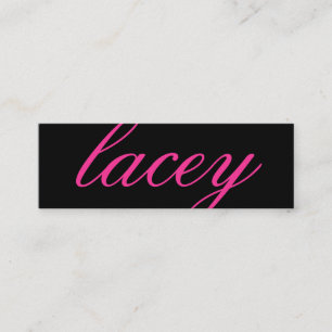 311-Custom Name Business Card Hot Pink Black
