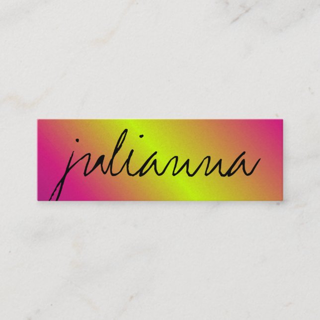311-Custom Name Business Card Rose Stem (Front)