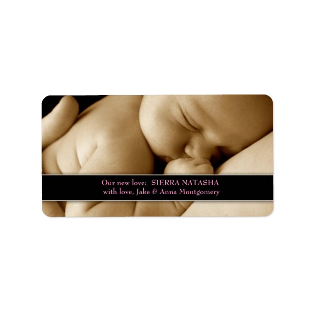 311-Customisable Baby Address Label (Front)