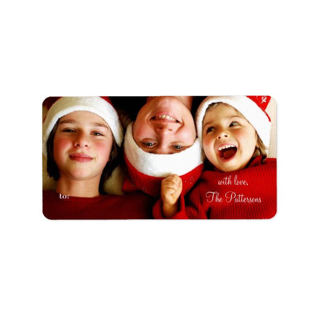 311 Customisable Christmas Photo Gift Tags (Front)