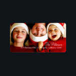 311 Customisable Christmas Photo Label<br><div class="desc">Design by Jill McAmis,  copyright 2010. Photo can be replaced with your own!</div>