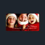 311 Customisable Christmas Photo Label<br><div class="desc">Design by Jill McAmis,  copyright 2010. Photo can be replaced with your own!</div>