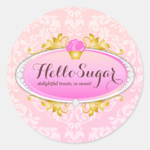 311 Customisable Hello Sugar Bakery Classic Round Sticker