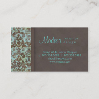 311 Damask Business Card Interior Design 3