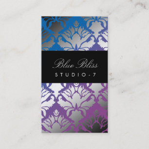 311 Damask Shimmer Blue Bliss Business Card