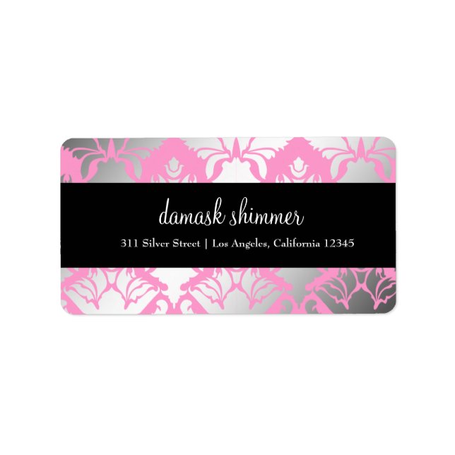 311 Damask Shimmer Pink Label (Front)